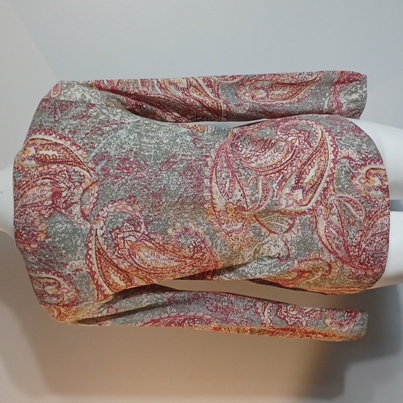 Small JASON MAXWELL long sleeve paisley shirt, paisley print. Casual top.  NWT - Picture 6 of 16